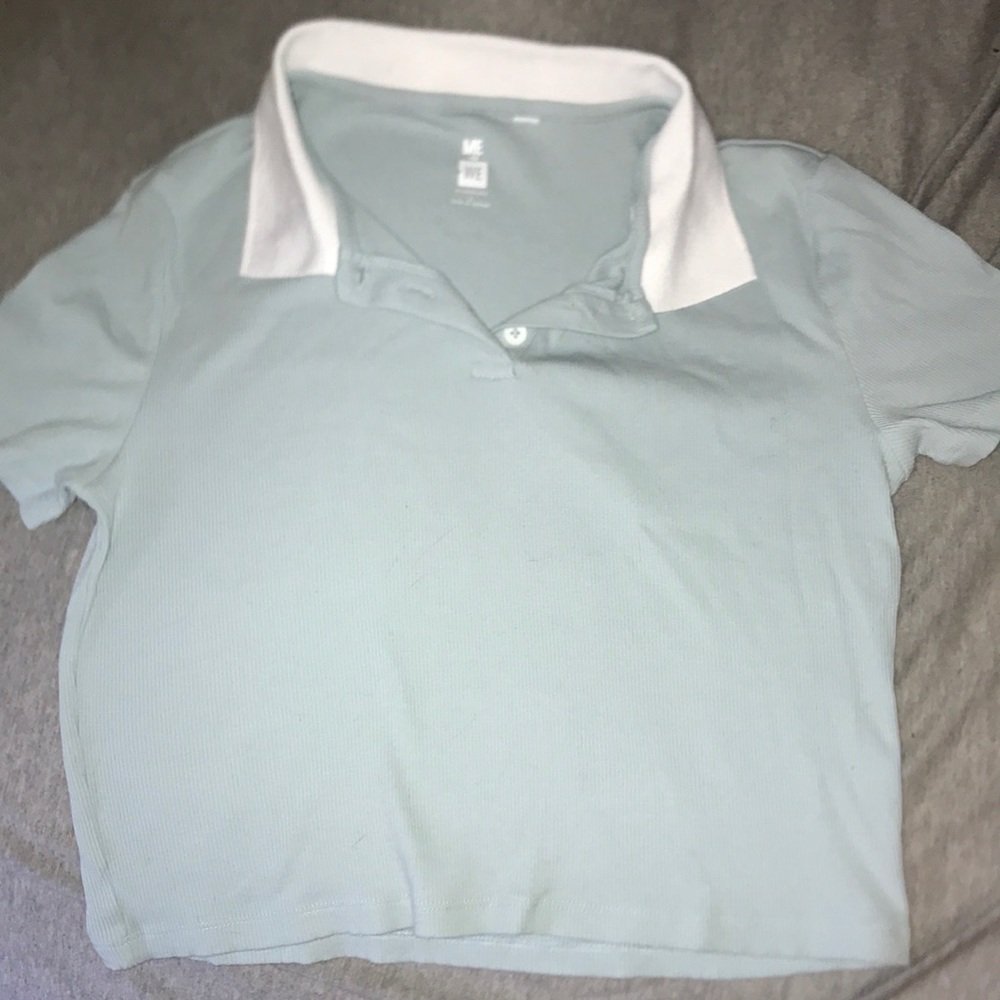 Collared Crop Top
